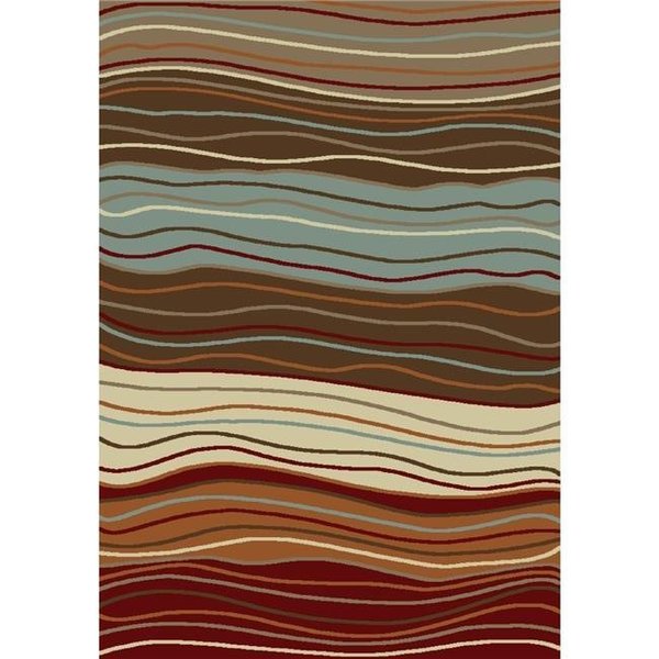 Concord Global Trading Concord Global 97604 3 ft. 3 in. x 4 ft. 7 in. Chester Waves - Multi Color 97604